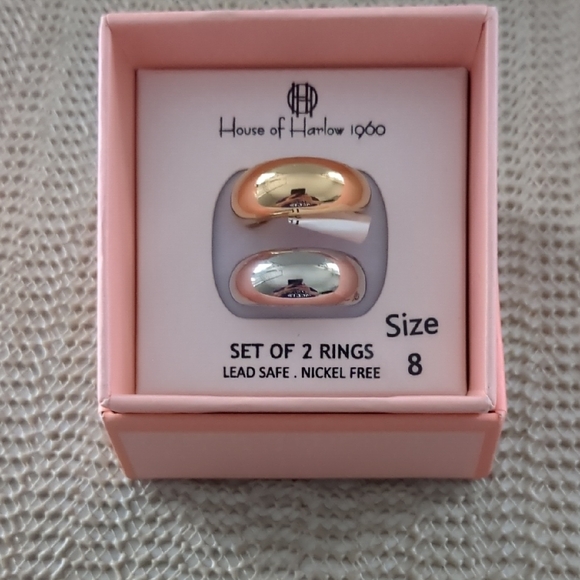 House of Harlow 1960 Dual-Tone Ring Set New - Picture 1 of 1
